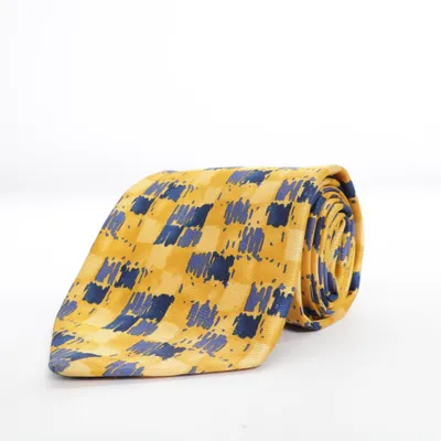 Cravate (Jaune, Bleu) de Berkertex Polyester