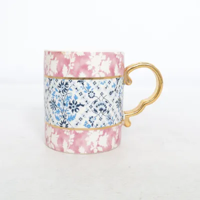Mugg (Rosa, Blå, Vit) från Orrefors