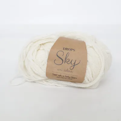 Yarn (White) from Drops Design