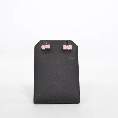 Boucles d'oreilles (Rose, Argent) Métal inconnu