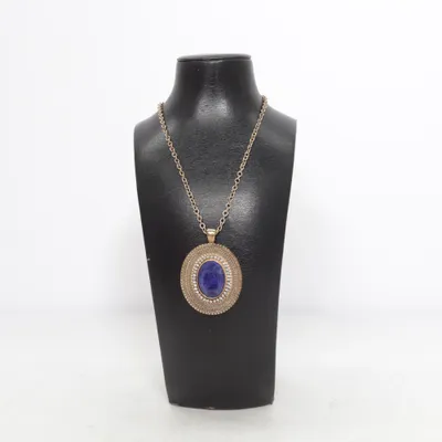 Necklace (Gold, Blue) Unknown metal