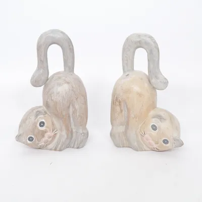 Bookends (Beige, Multicolored) Teak