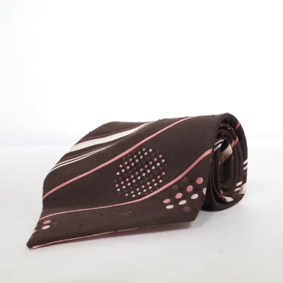 Krawatte (Braun, Pink, Weiß) von Gulins Polyester