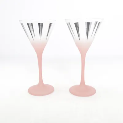 Martiniglas (Rosa, Svart)