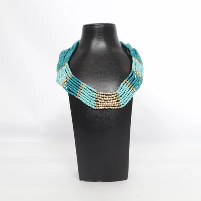 Halsband (Turkos, Guldfärgad, Flerfärgad) Okänd metall