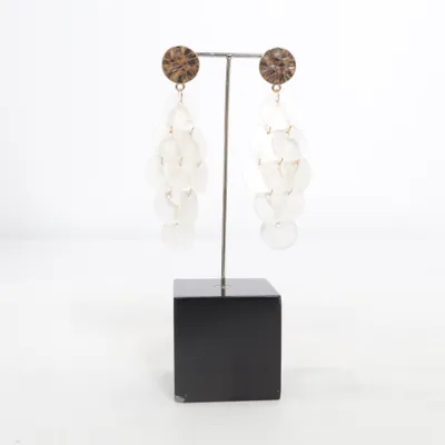 Oorbellen (Wit, Goud) van Fire & Glory Roestvrij staal