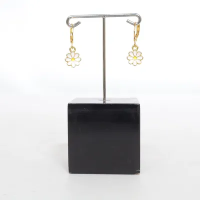 Boucles d'oreilles (Or, Blanc) Métal inconnu