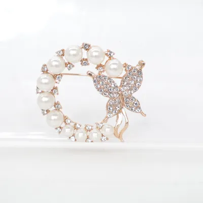 Broche (Goud, Wit) Onbekend materiaal