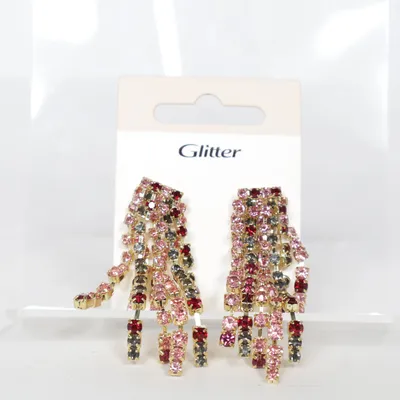Earrings (Gold, Multicolored) from Glitter Unknown metal