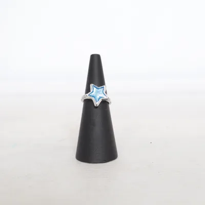 Ring (Sølv, Blå) Plast