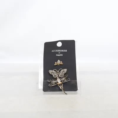 Broche (Zwart, Goud) van Accessories by KappAhl Onbekend materiaal