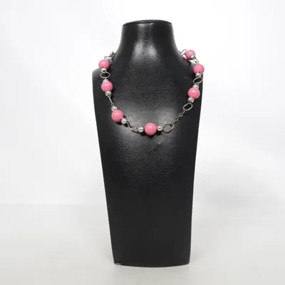 Halsband (Silverfärgad, Rosa) Okänd metall