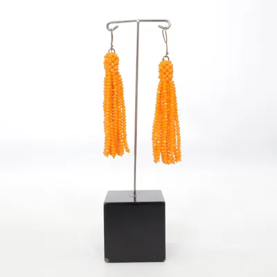 Boucles d'oreilles (Orange) Métal inconnu