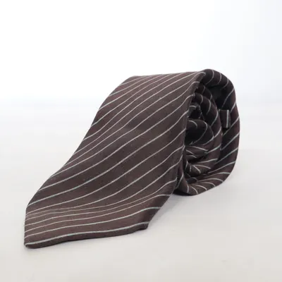 Cravate (Marron) de Z Zegna Lin, Soie