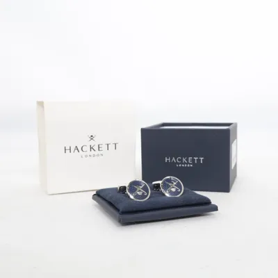 Manschettknappar (Silverfärgad, Blå) från Hackett London Okänd metall