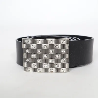 Bälte (Svart, Silverfärgad)