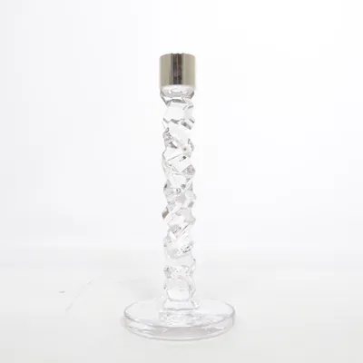 Candlestick (Transparent, Silver) from Orrefors