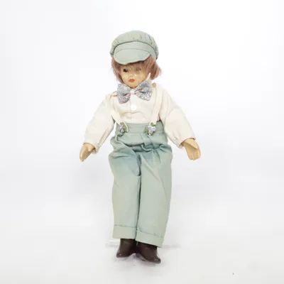 Porslinsdocka (Grön, Beige, Brun)