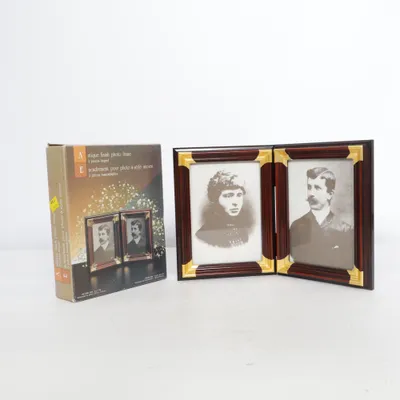 Cadre photo (Marron, Or)
