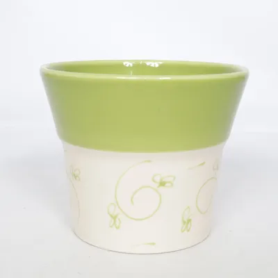 Kruka (Vit, Grön) från Dehner