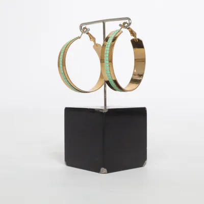 Oorbellen (Goud, Groen) Onbekend materiaal
