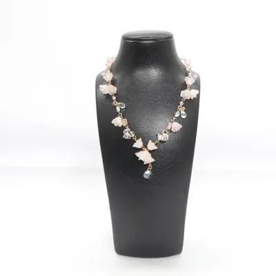 Necklace (Pink, Gold) Unknown metal
