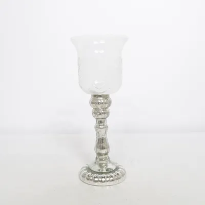 Ljusstake (Silverfärgad, Transparent)