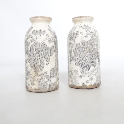 Vase (White, Gray) from Chic Antique