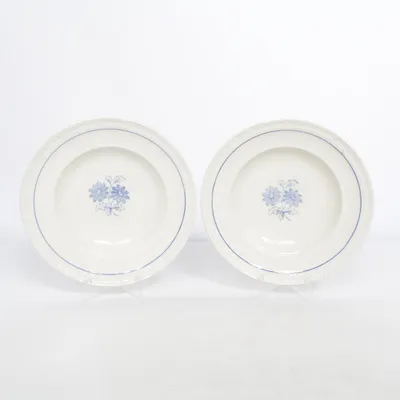 Assiette creuse (Blanc, Bleu) de Upsala-Ekeby Gefle