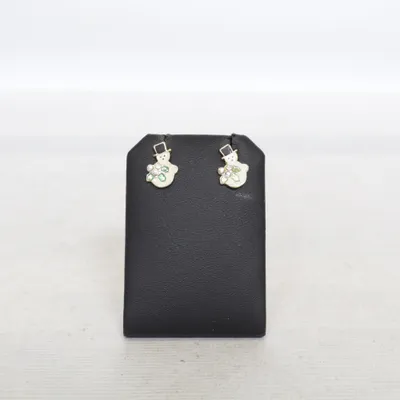 Earrings (Gold, Green, Black) Unknown metal