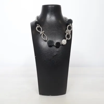 Necklace (Silver, Black) from Lulu Unknown metal