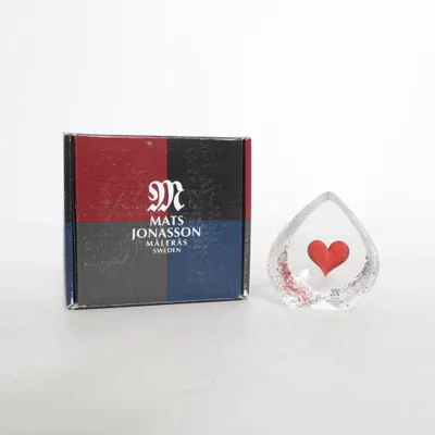 Paper weight (Transparent, Red) from Mats Jonasson Målerås