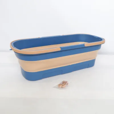 Bucket (Blue, Beige)