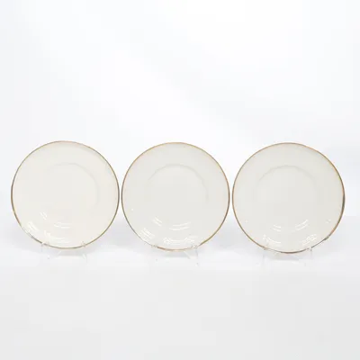 Assiett (Vit, Guldfärgad) från Karlskrona