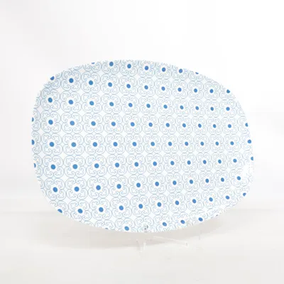 Serveerschaal (Blauw, Wit) van Rice
