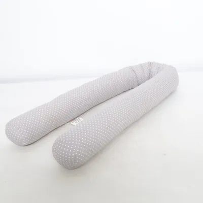 Cot bumper (Gray, White) from Kikadu Organic cotton, Recycled polyester