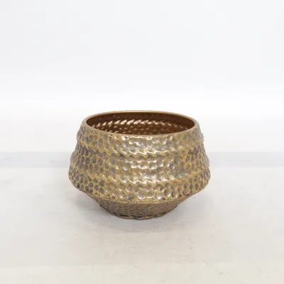 Blumentopf (Gold) von Lawrence Grey