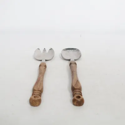 Saladebestek (Zilver, Bruin) van Rostfritt