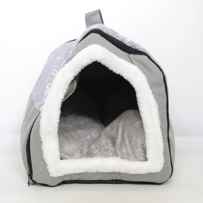 Husdjurssäng (Grå, Vit)