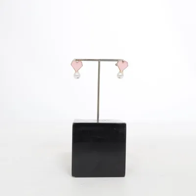 Boucles d'oreilles (Rose, Or) Métal inconnu