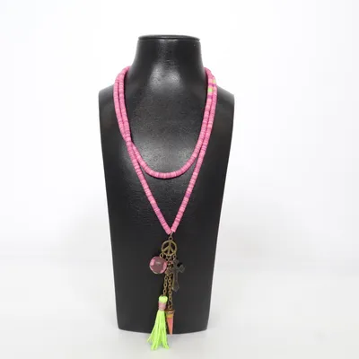 Ketting (Roze, Meerkleurig) Onbekend materiaal