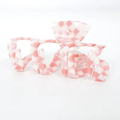 Hårklämma (Rosa, Vit)