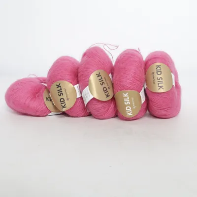 Yarn (Pink) from Merinor Mohair, Silk