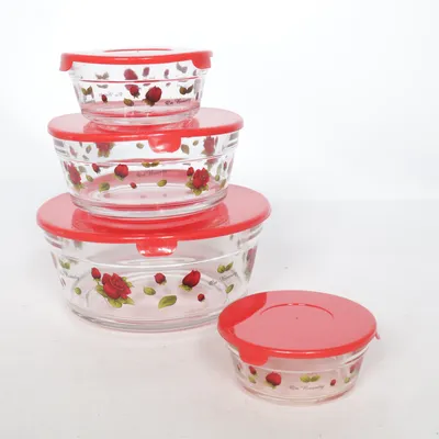 Skål (Röd, Transparent)