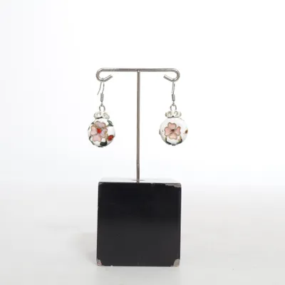 Earrings (White, Multicolored) Unknown metal