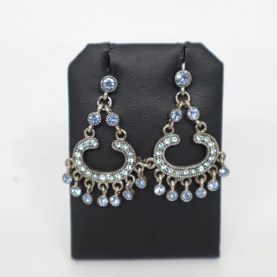 Oorbellen (Zilver, Blauw) Onbekend materiaal