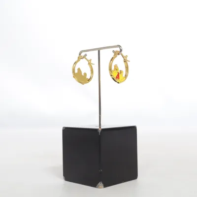Earrings (Gold, Yellow, Red) Unknown metal