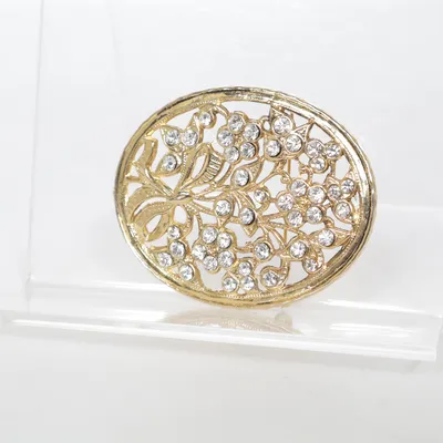Broche (Hvid, Guld) Ukendt metal