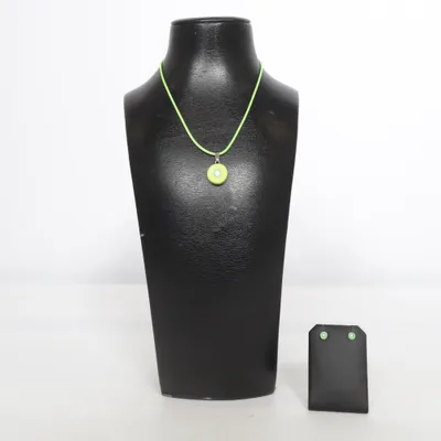 Parure de bijoux (Vert) Métal inconnu