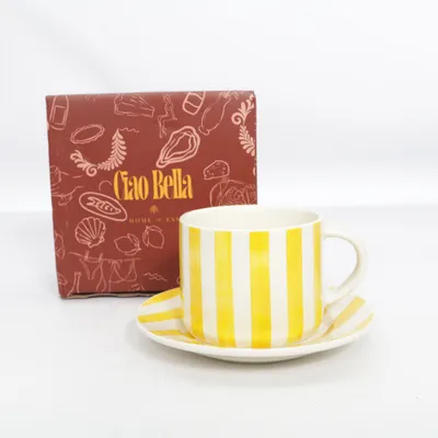 Cup (Yellow, White) from Ciao Bella